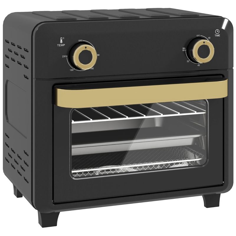 Mini convection oven and non-fat air fryer – 10 l, black Brand no brand