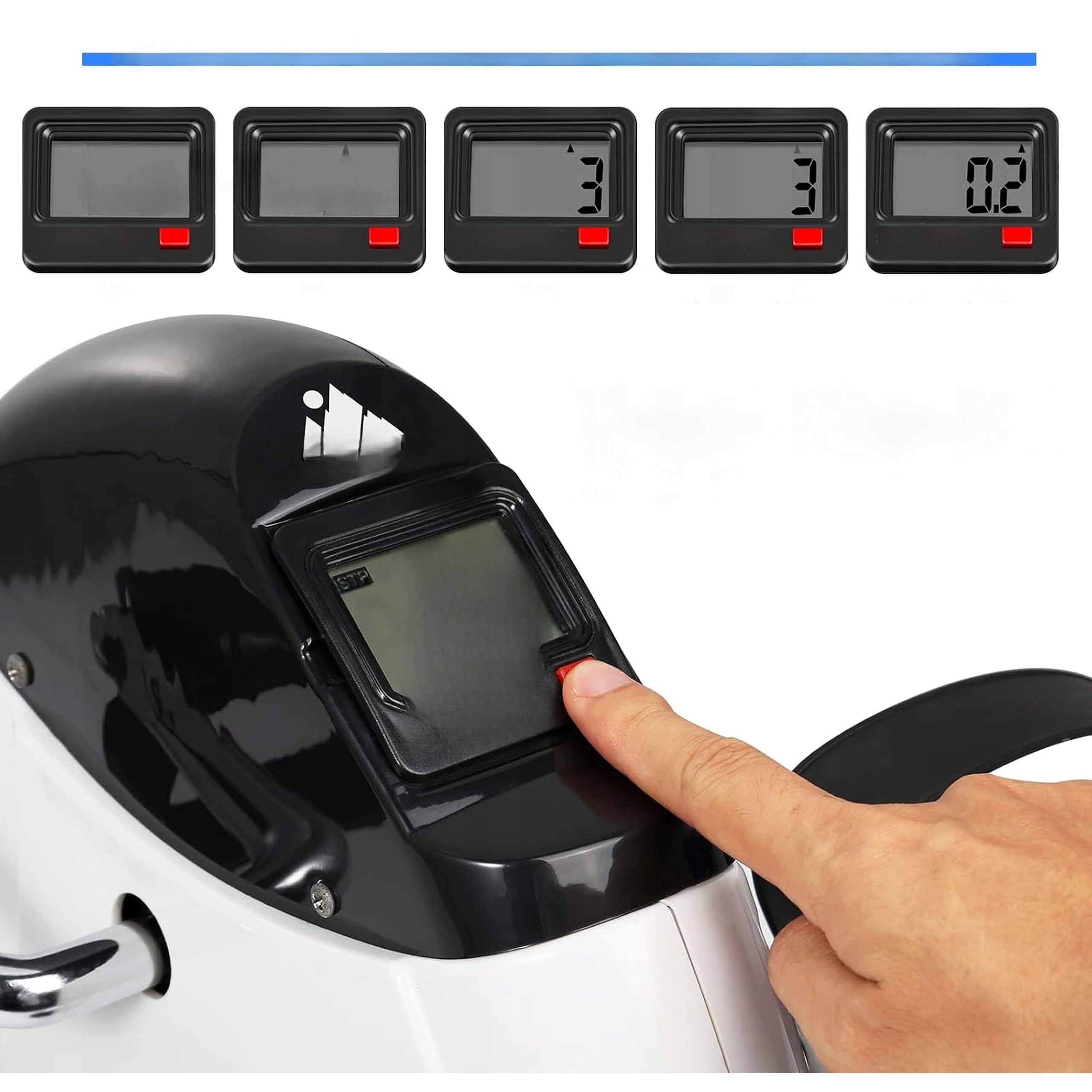 Mini exercise bike home trainer arms and legs LCD Brand Evoland