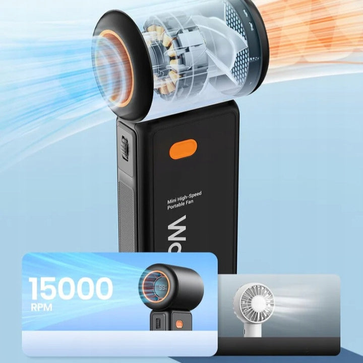 Mini fan Warmco H1 black 10000 mAh Brand Warmco