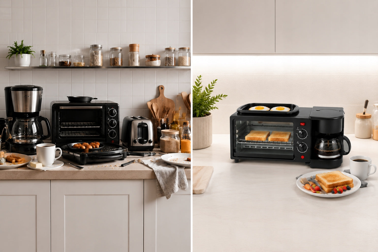 Mini kitchen 3in1 oven grill coffee maker 1050W 9L breakfast in 5 min Brand no brand