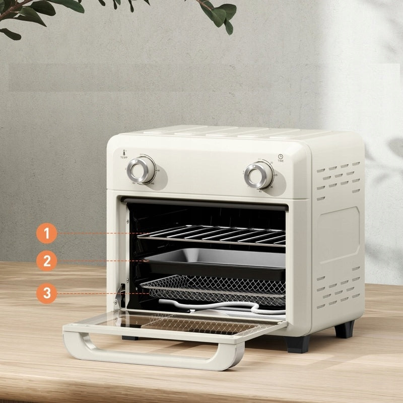 Mini oven 1000W 10L with cream thermocouple HOMCOM Brand Homcom