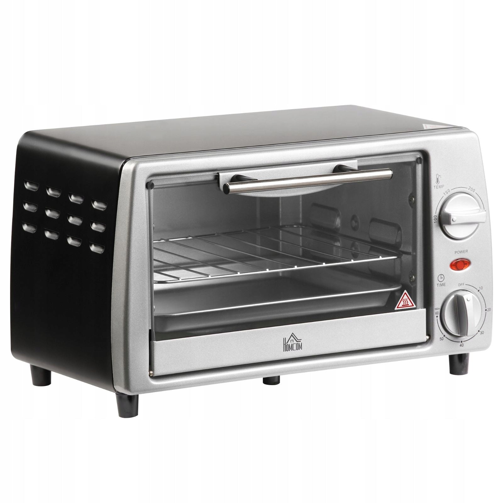 Mini oven 10L 750W timer grill silver