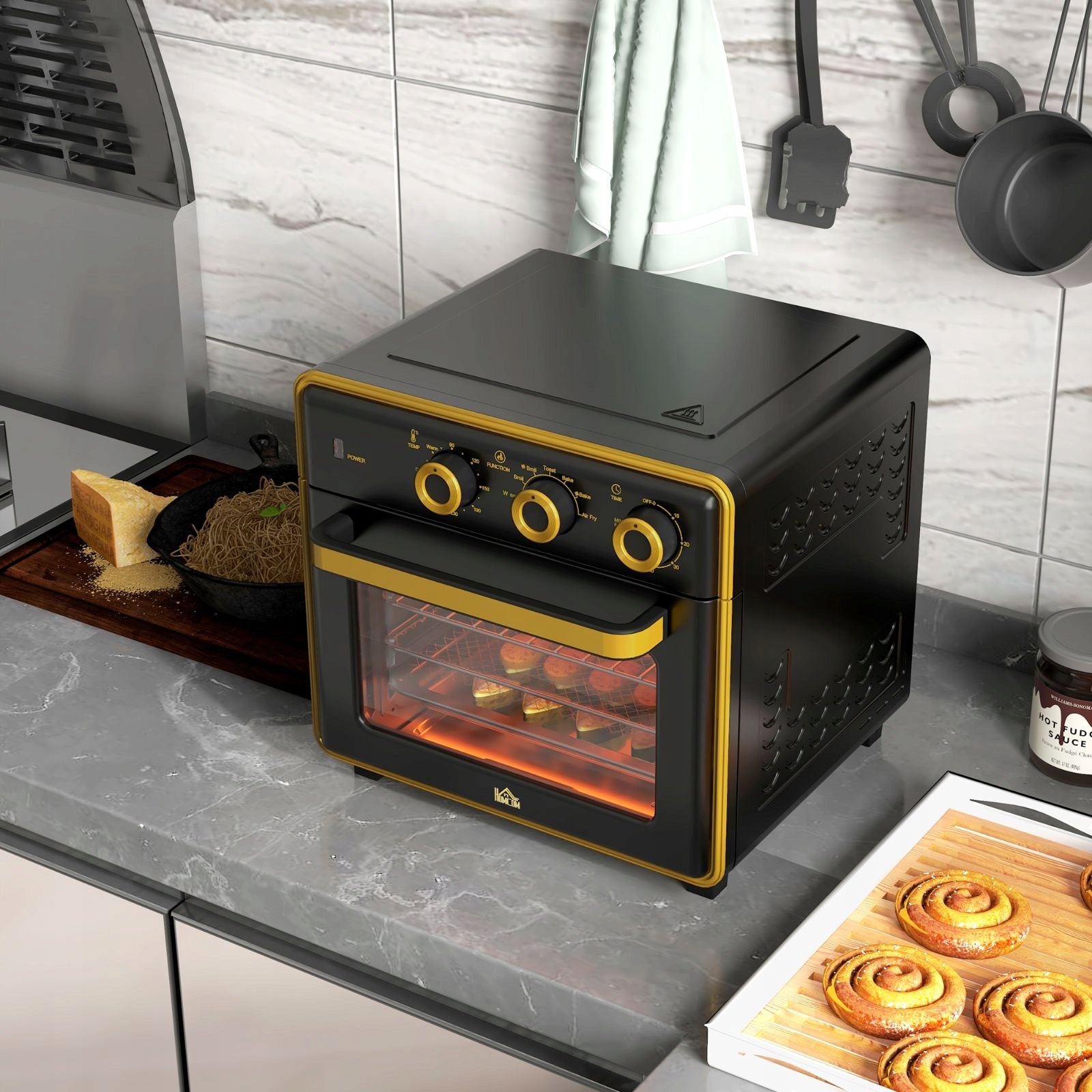 Mini oven 20L 1400W timer akcesoria black Dominant color black