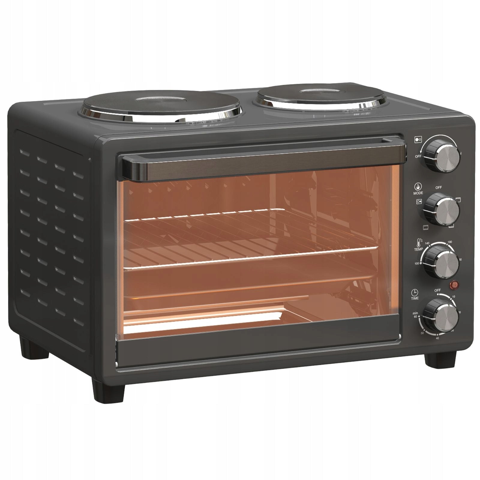 Mini oven 28L 2600W with cooking rings and accessories black Brand no brand