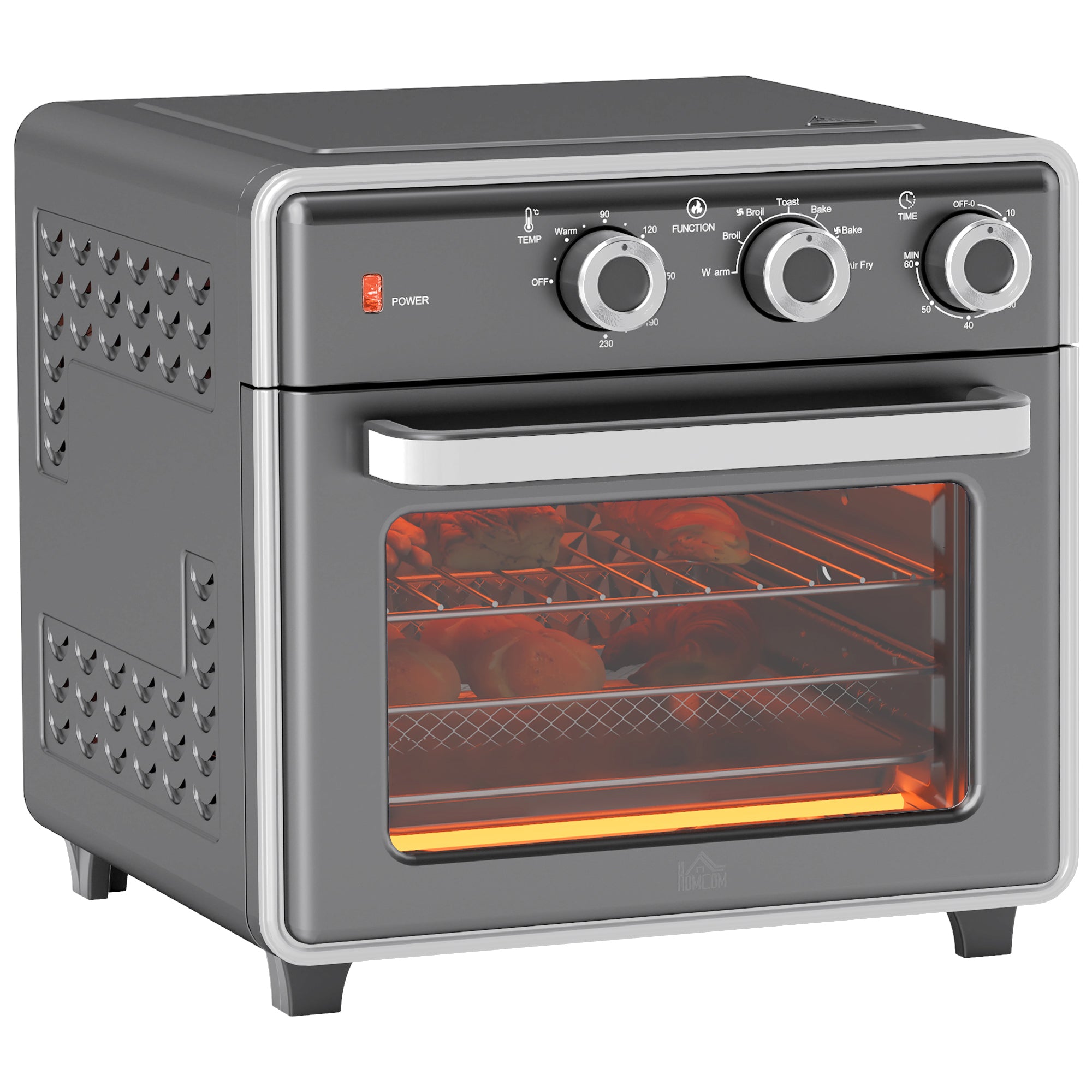 Mini oven Homcom 800-152V90GY 20 l silver/grey
