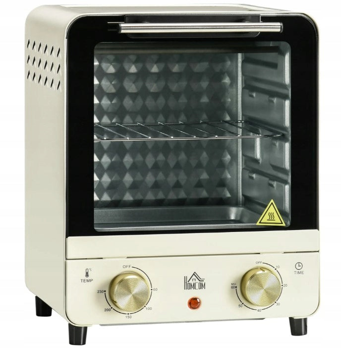 Mini oven Homcom 800-153V90CW 15 l beige/brown