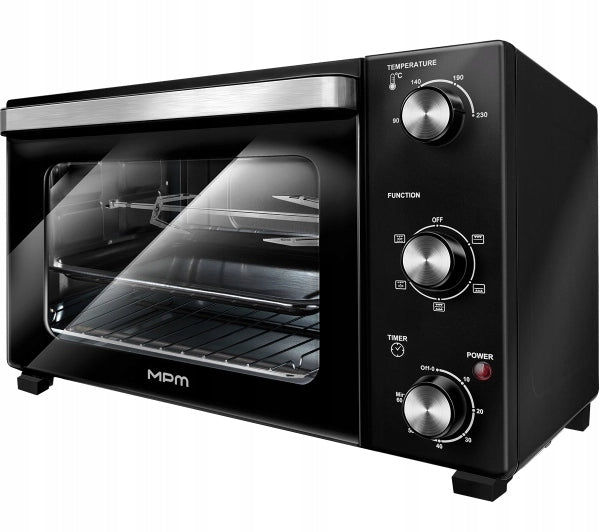 Mini oven MPM MPE-17/T 48L 1800W Rotary spit Thermocouple Black Packaging status original