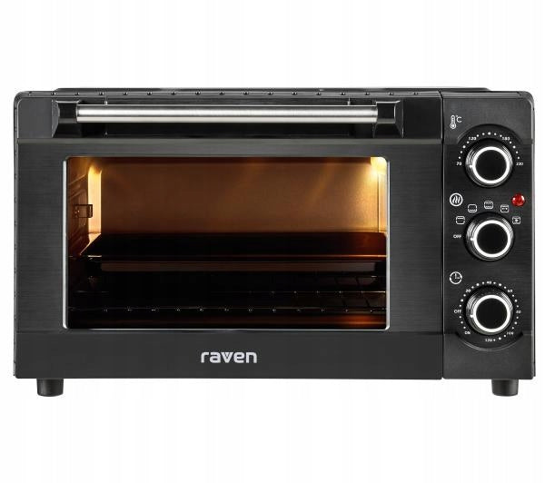Mini oven RAVEN EPI004X 1650W 20L Corner Thermocouple Grate Black Brand Raven
