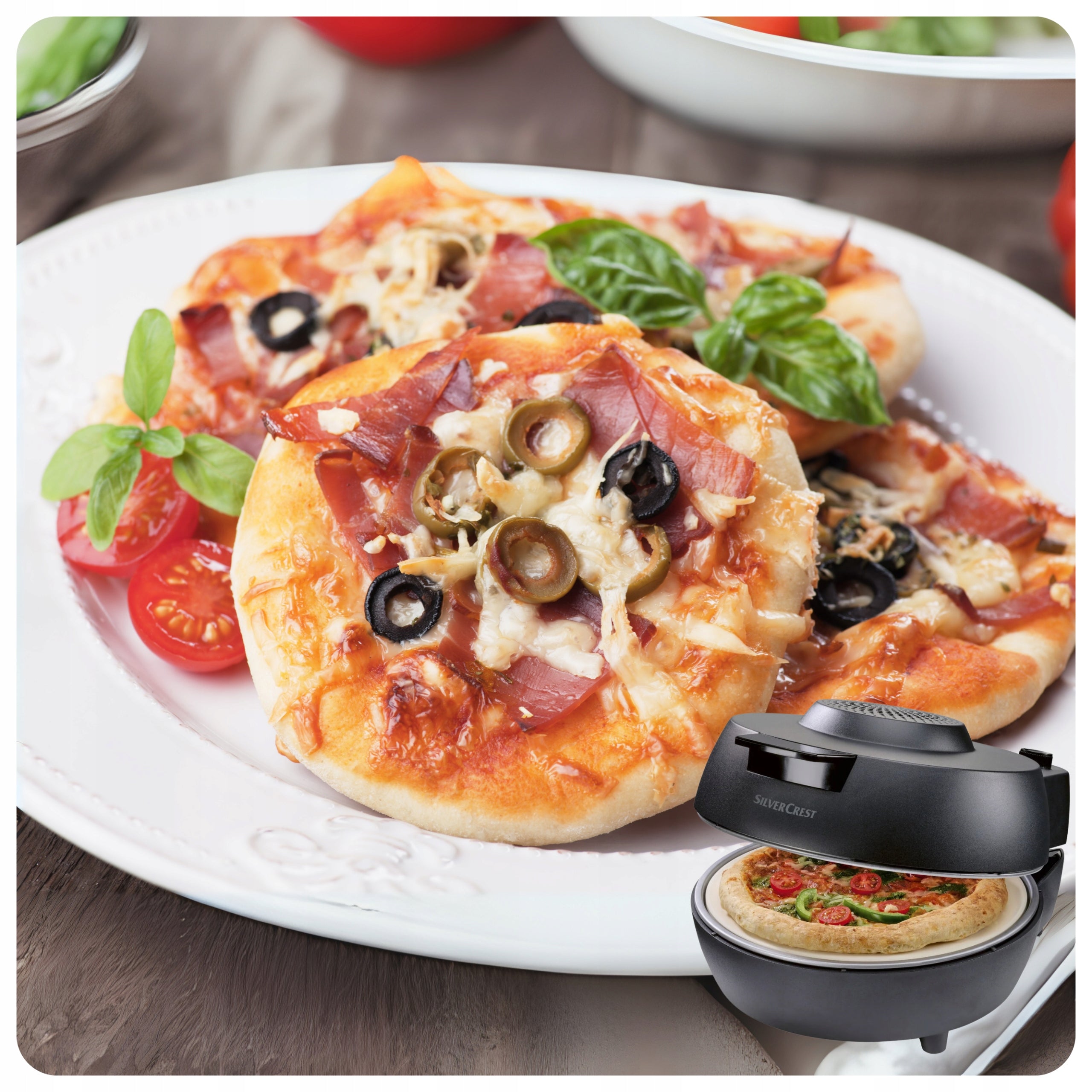 Mini oven SilverCrest High temperature pizza oven 10 l black Brand SilverCrest