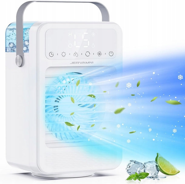 Mini portable air conditioner 5 speeds – 90° oscillation, 5 usb modes QUIET