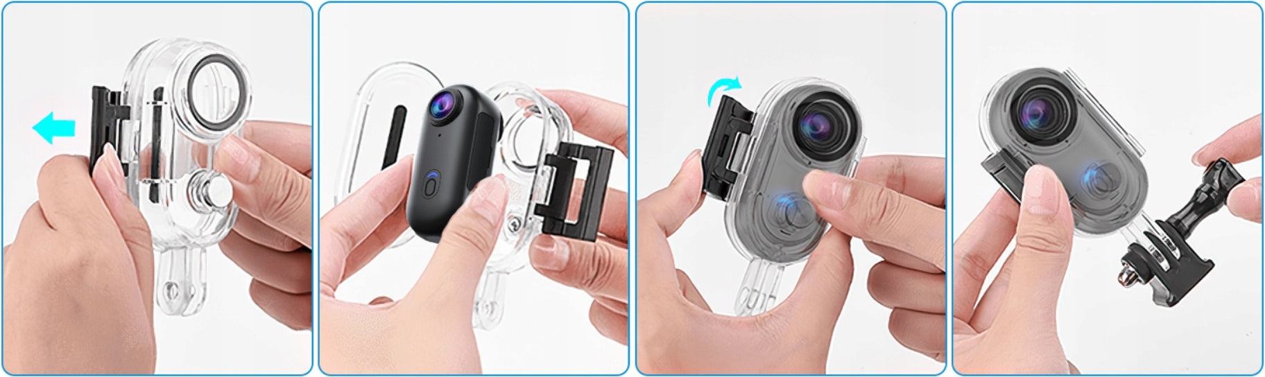 Mini sports camera Full HD 1080P black with Wi-Fi, waterproof, magnetic Manufacturer code sportowa kamera osobista Wi-Fi FHD 30klatek/s