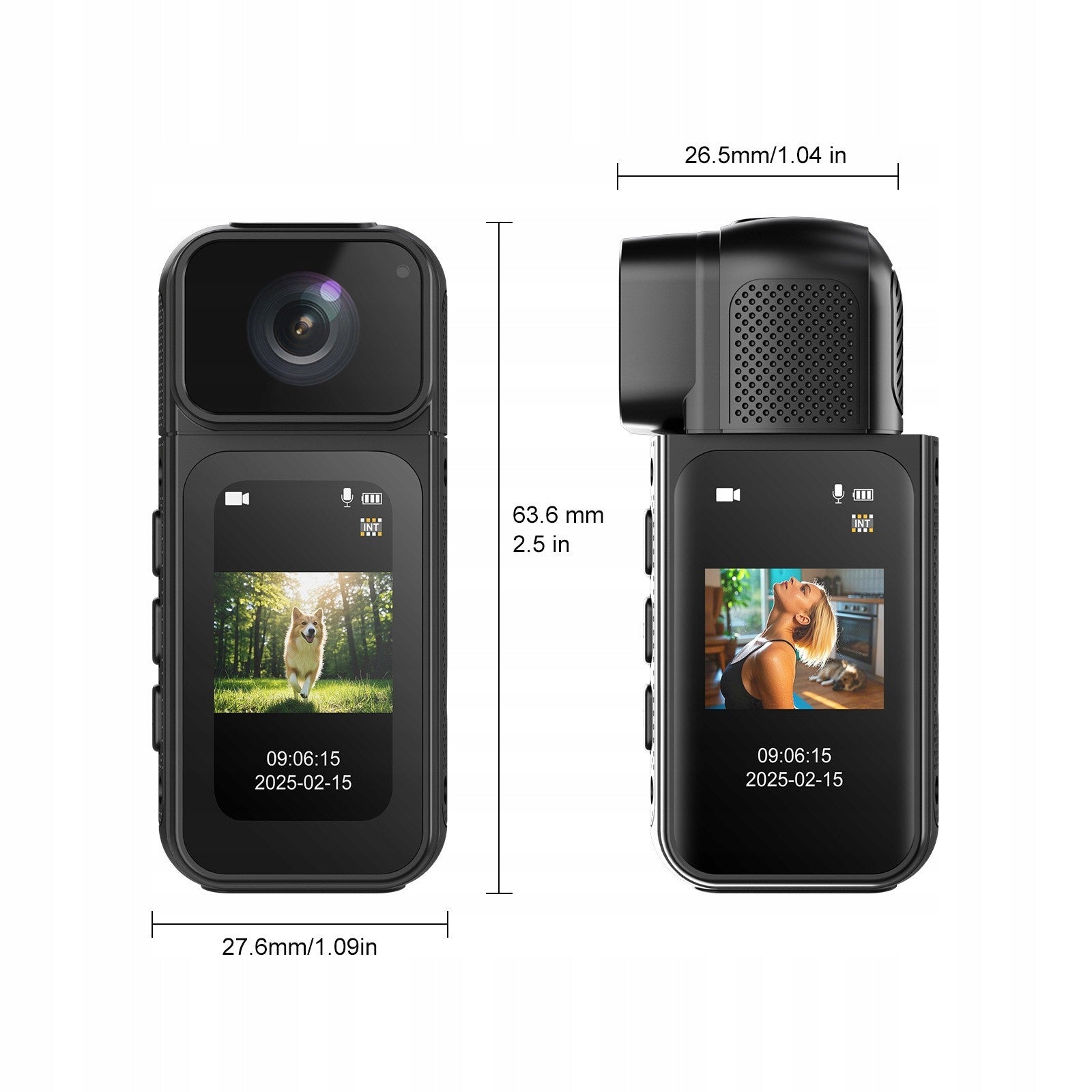 Mini sports camera WiFi 2.7K magnetic 170° BLACK Packaging status original