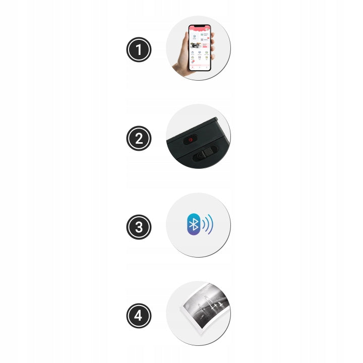 Mini thermal printer Phomemo M02 photos of sticky label notes Manufacturer code D-M02-BLACK