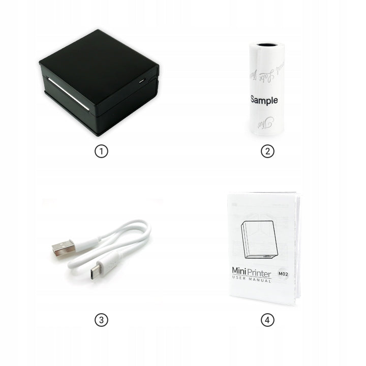 Mini thermal printer Phomemo M02 photos of sticky label notes Packaging status original
