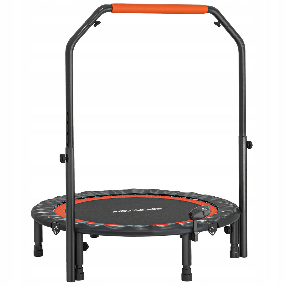 Mini trampoline FITNESS SPORTNOW Ø102 cm, black+red, 100 kg