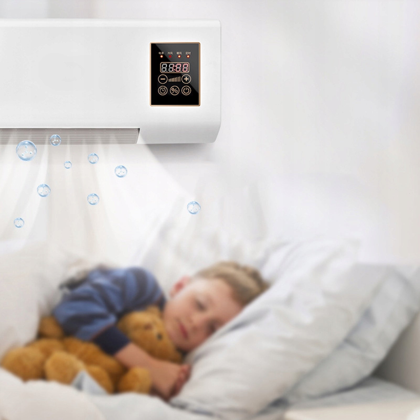 Mini wall air conditioner, air conditioner fast cooling and heating behind Energy class - cooling A