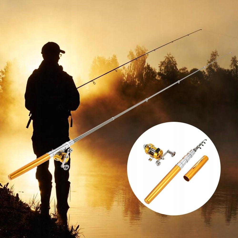 Miniature Fishing Rod BEDEE Pen Shaped 93cm Aluminum Alloy Packaging status original