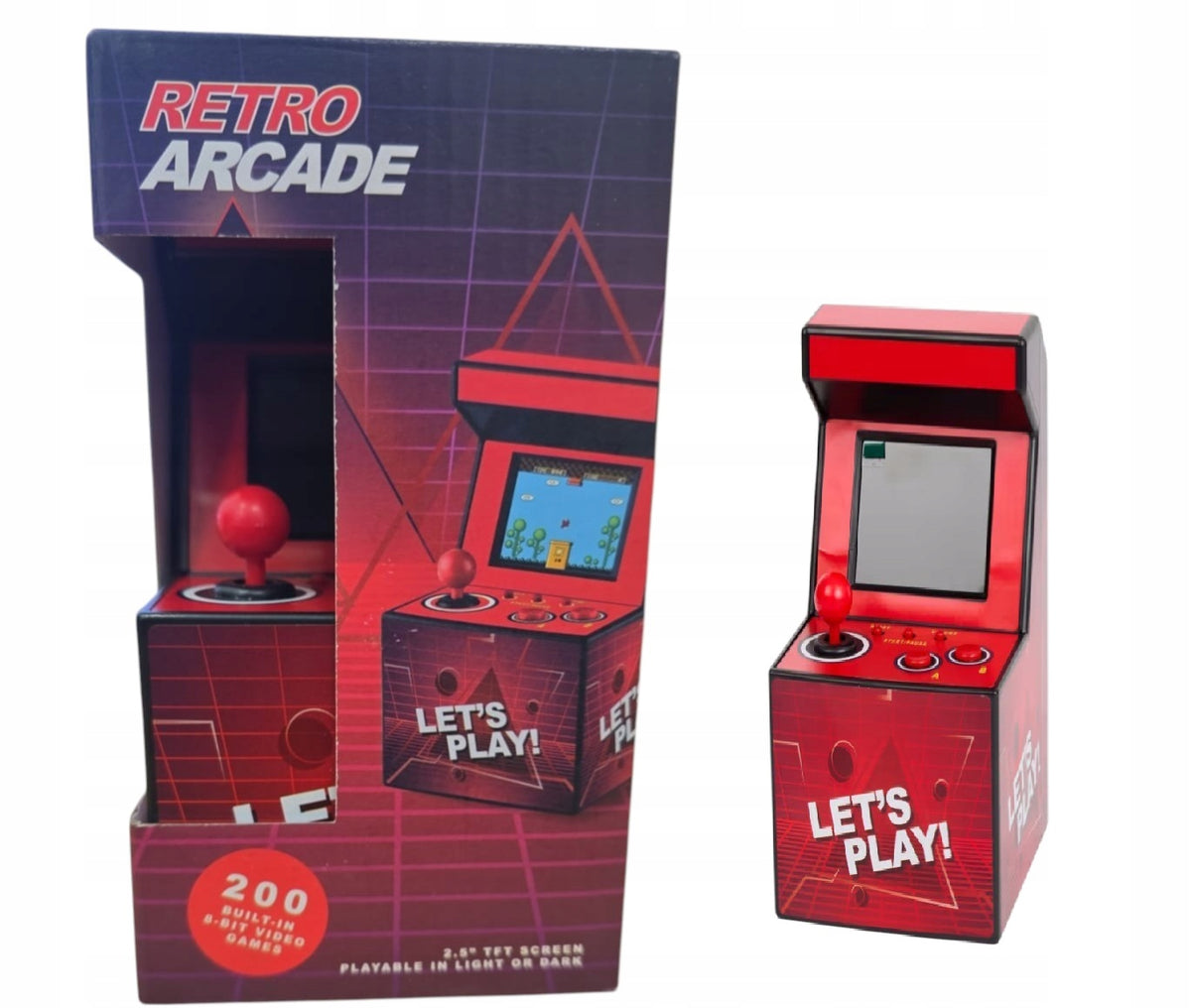 Miniature retro slot machine 16 cm 200 games red Manufacturer code 3205536