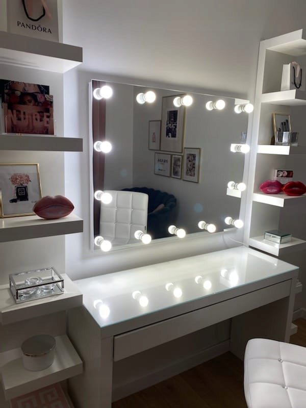Mirror 80X60 Glamour for Makeup HOLLYWOOD