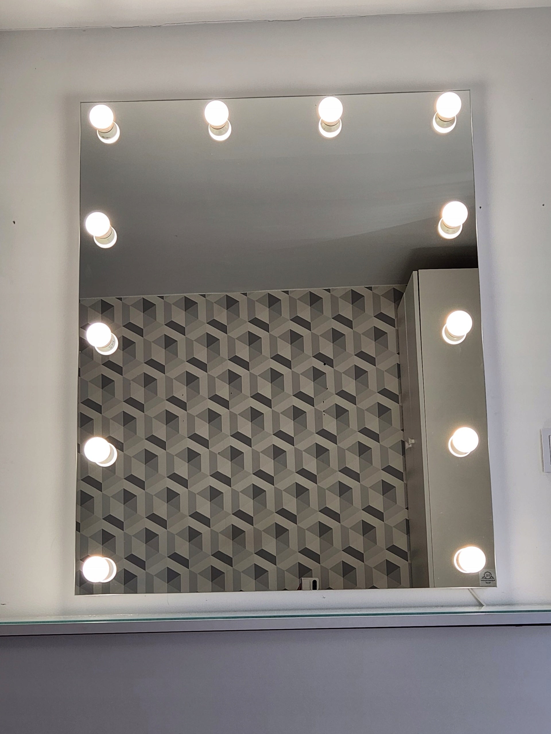 Mirror 80x100 makeup make up hollywood Color silver