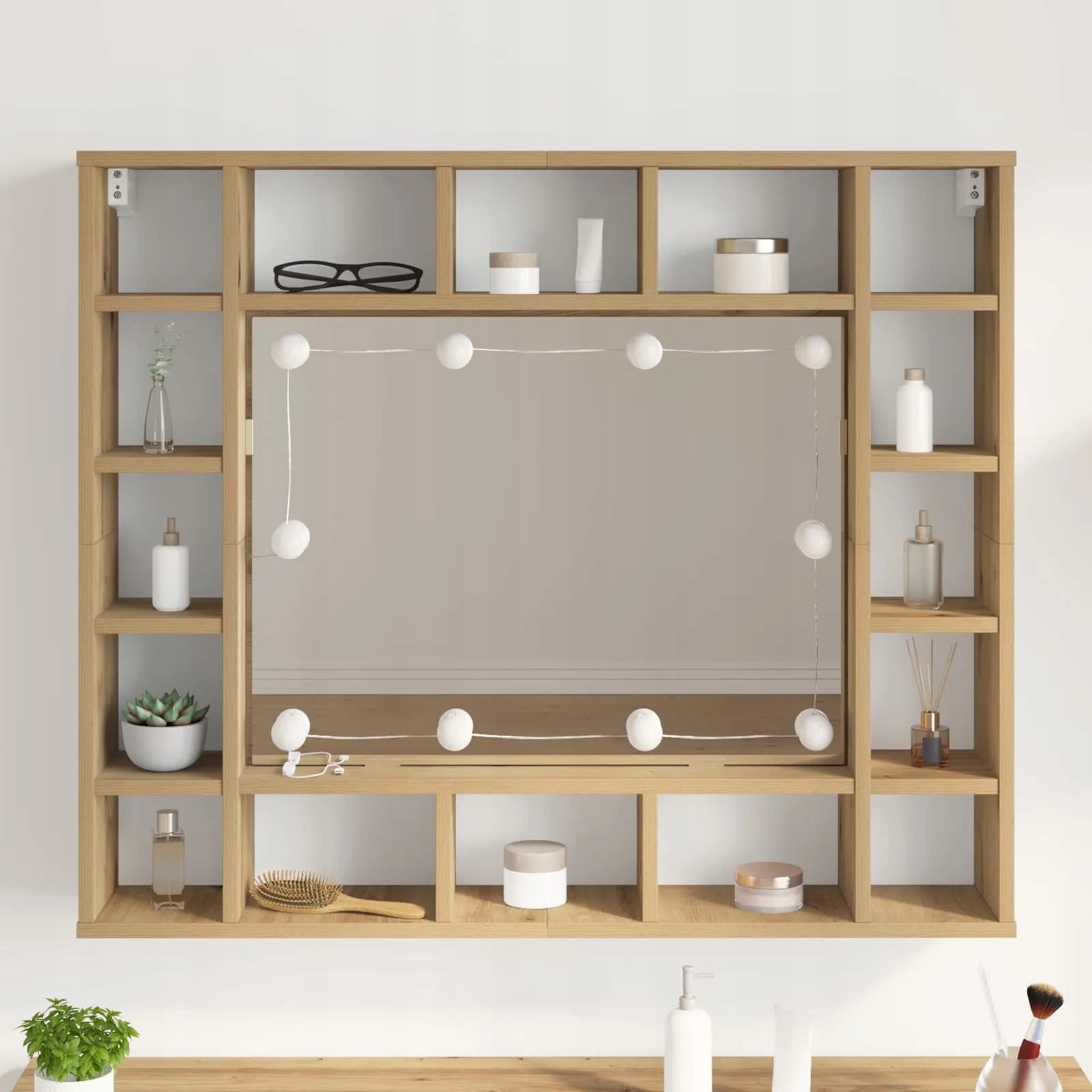 Mirror Lights With LED Lights 12 pcs White 4.5 x 4.5 x 4.8 cm Brand Led