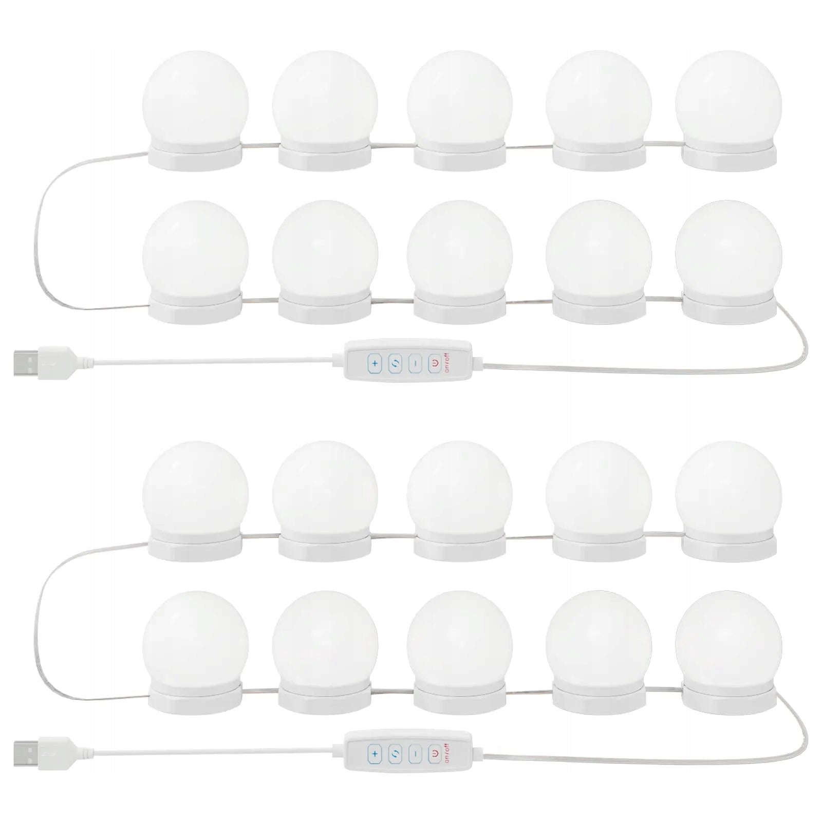 Mirror Lights With LED Lights 2 pcs White 4.5 x 4.5 x 4.8 cm