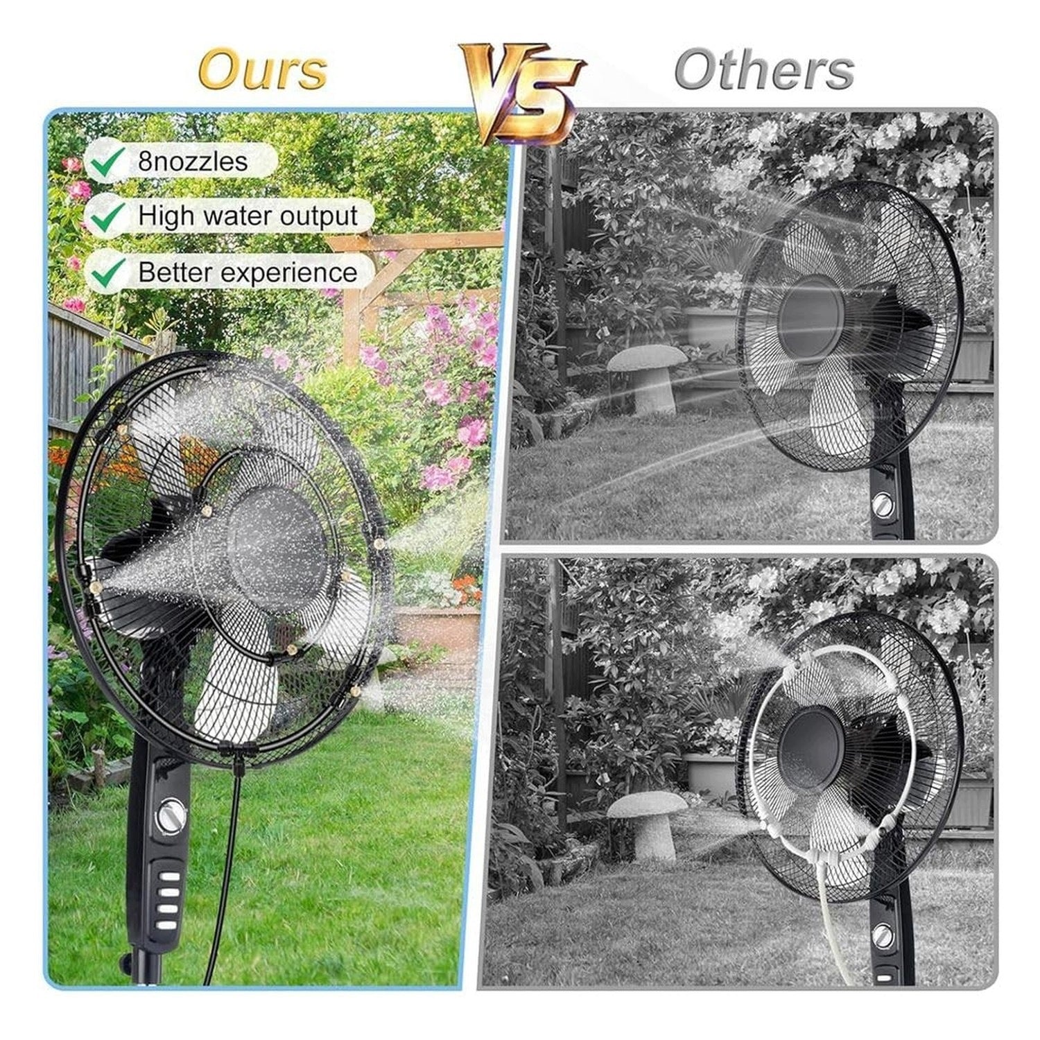 Mist Cooling Kit - for Outdoor Fans - Black Brand no brand