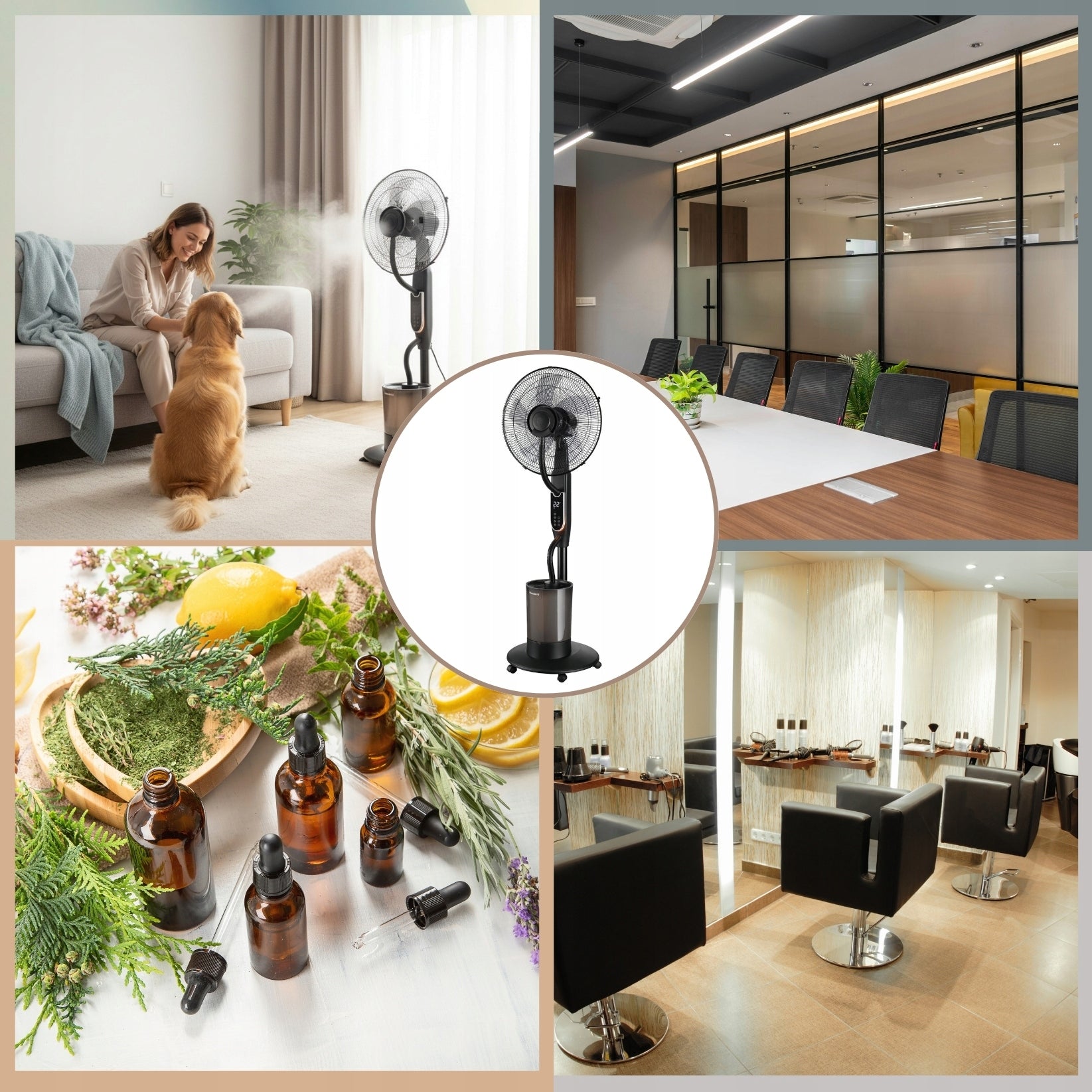 Mist fan with humidifier KLAUSBERG KB-9034 16" LED 5L remote timer Brand Klausberg
