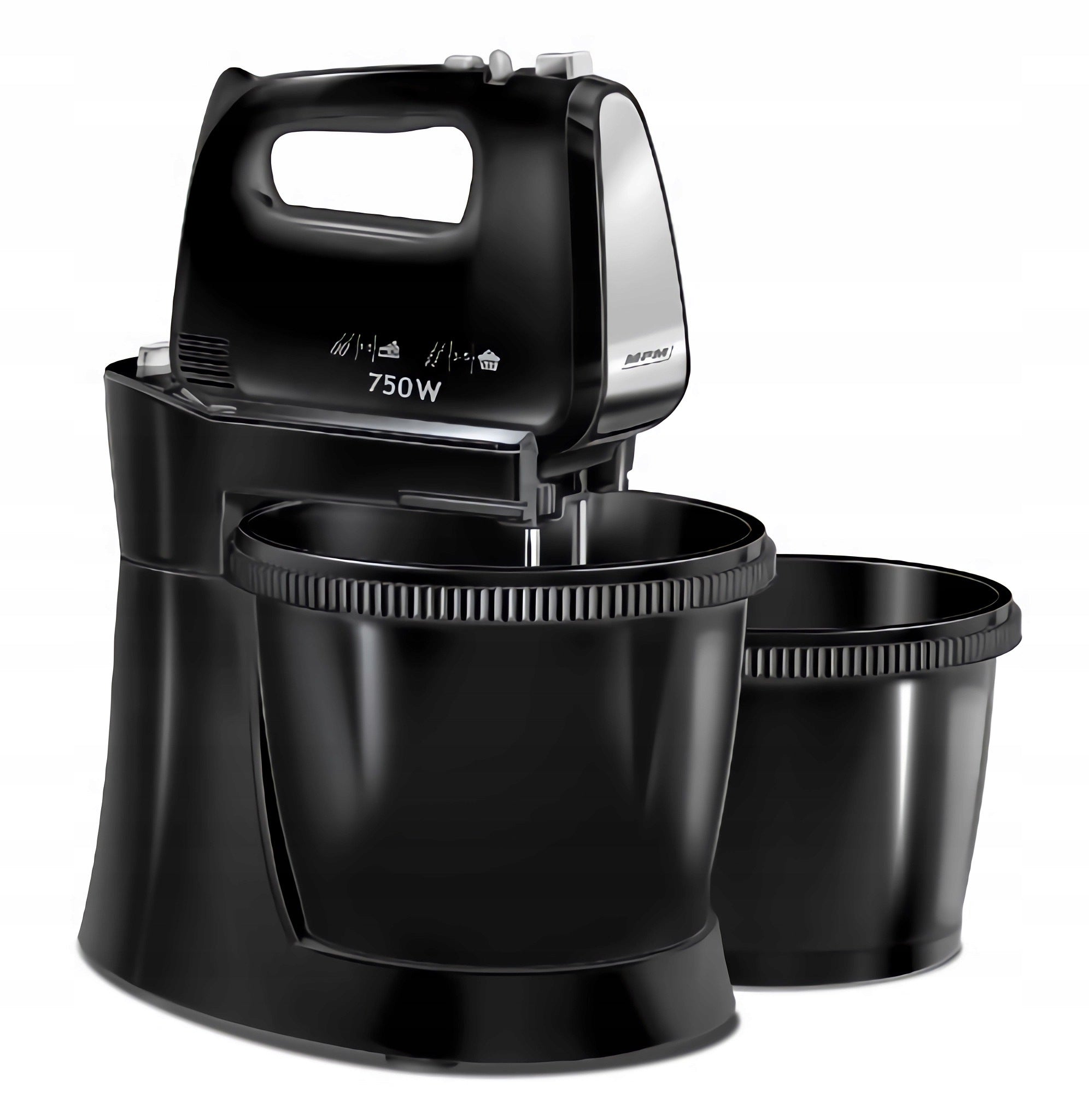 Mixer with bowl MPM MMR-22Z/C Black (2 bowls included)