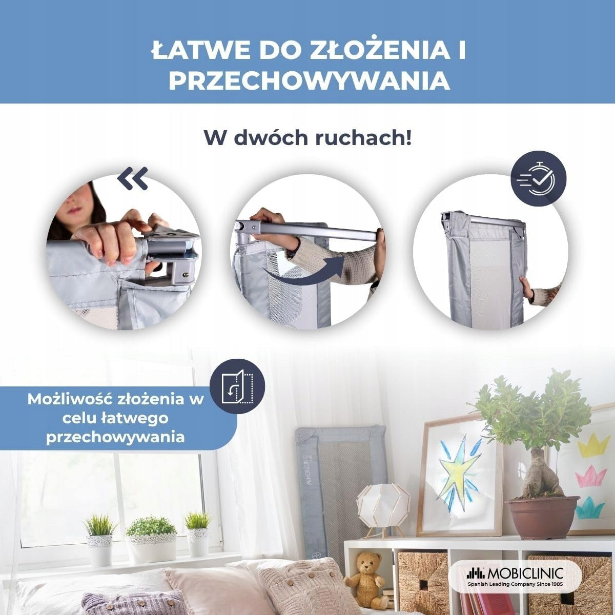 Mobiclinic Folding Protective Barrier for Cot Brand Mobiclinic