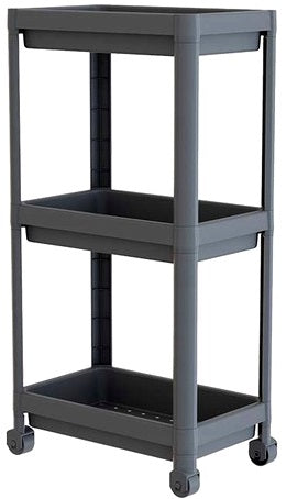 Mobile Bookcase 3 Levels On Wheels Narrow Organizer For Small Spaces Brand Omak