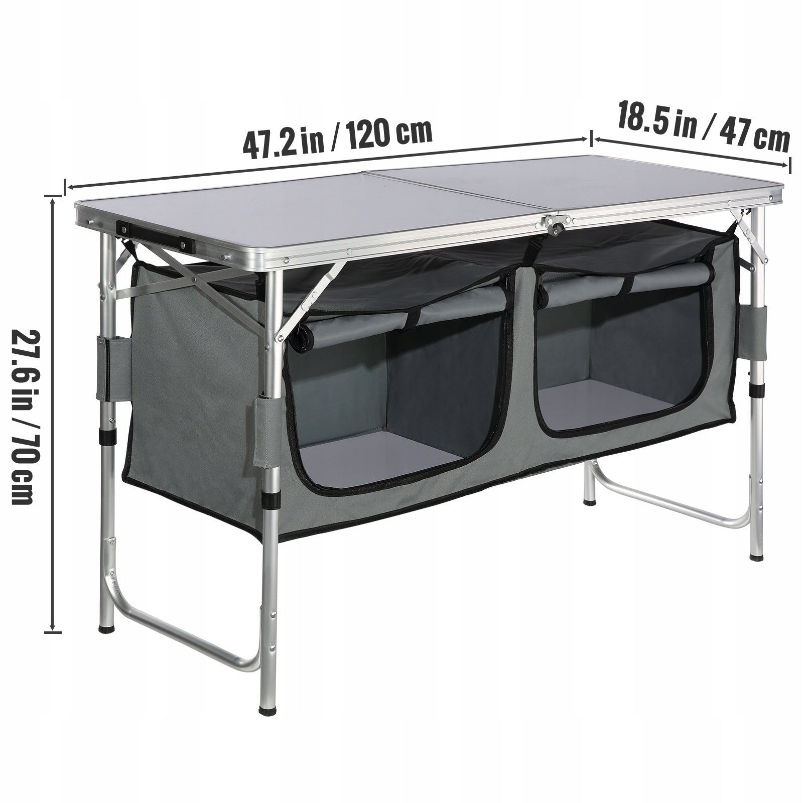 Mobile Kitchen Load Capacity 100KG Gray Portable Product Weight 5.5 KG Brand SucceBuy