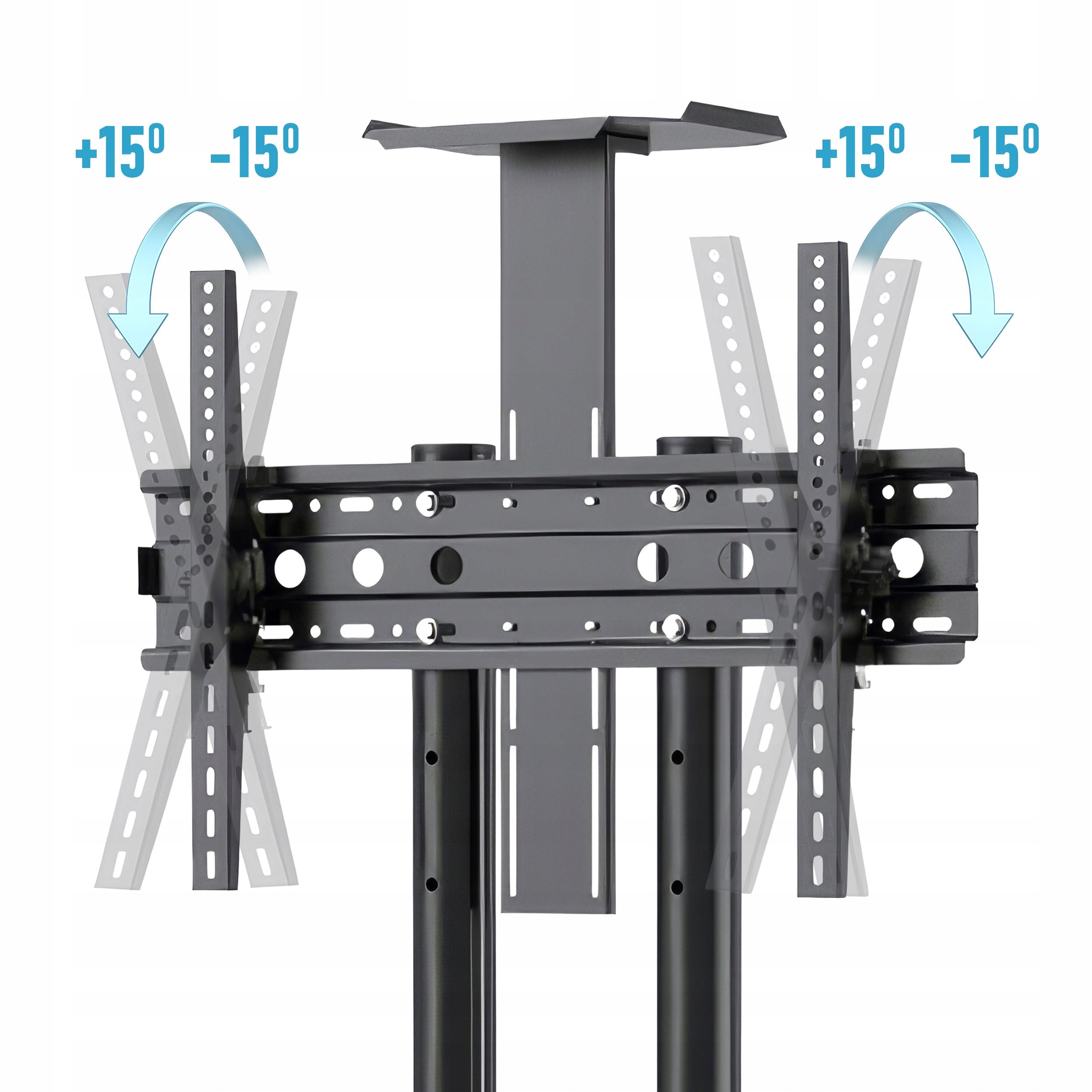 Mobile TV Stand for TV 32-70 inches with shelves adjustable on wheels Brand DNA