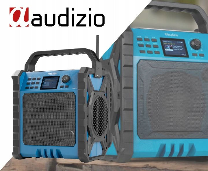 Mobile radio durable DAB/FM Temi-XL 200W with battery for construction site Packaging status original