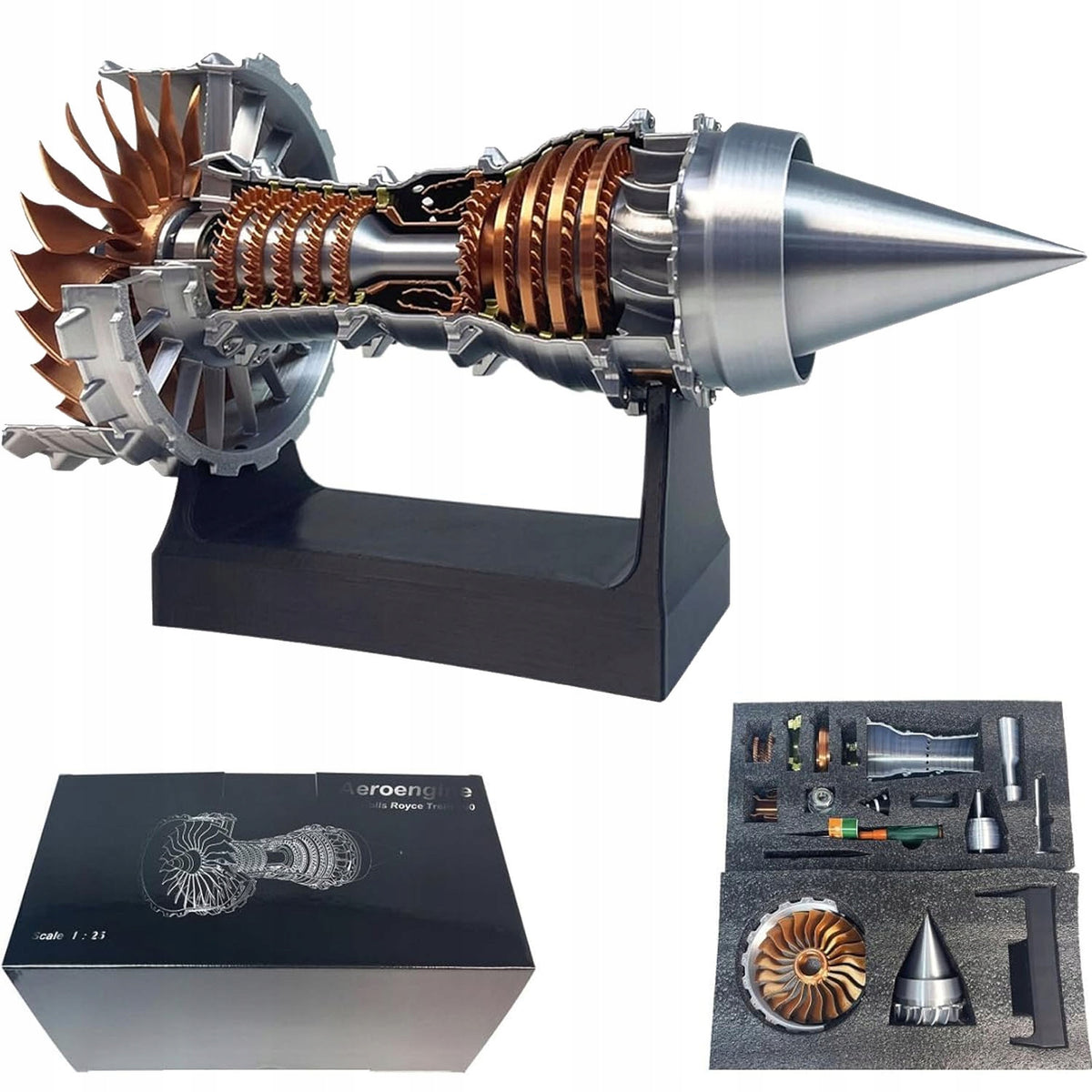 Model Aircraft Turbo Fan Engine 3D Printing Educational Demonstrations