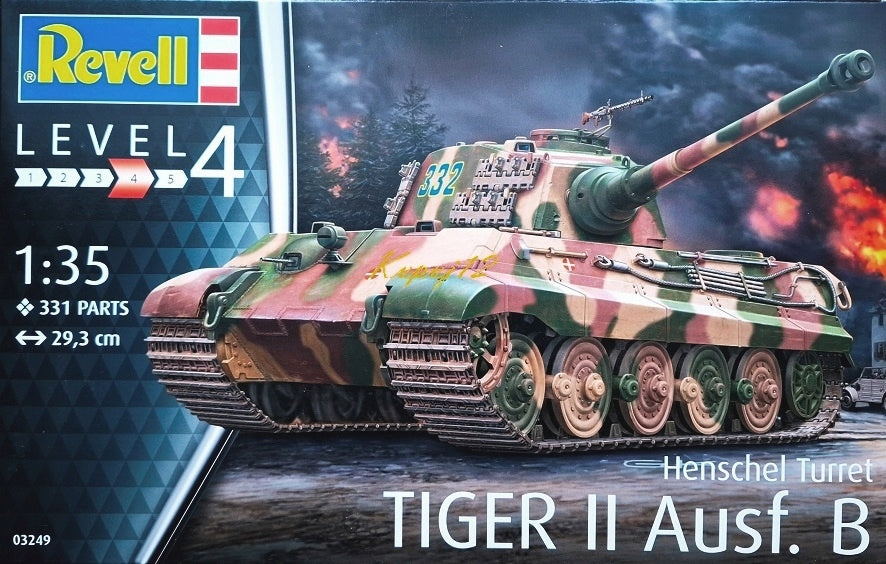 Model of the German Tiger II Tiger Royal tank, Ardennes 1944 + paints.. Brand no brand