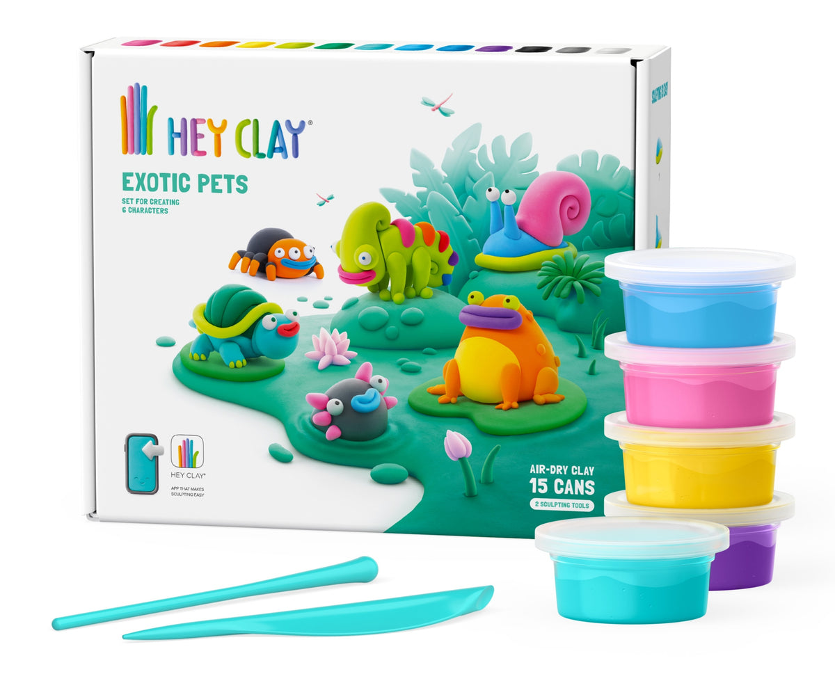 Modeling Clay Hey Clay-Exotic Animal Modeling Kit+3 Years Brand TM Toys