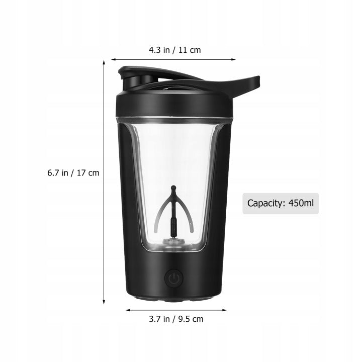 Modern USB Electric Shaker for Coffee and Milk Protein Dominant color black