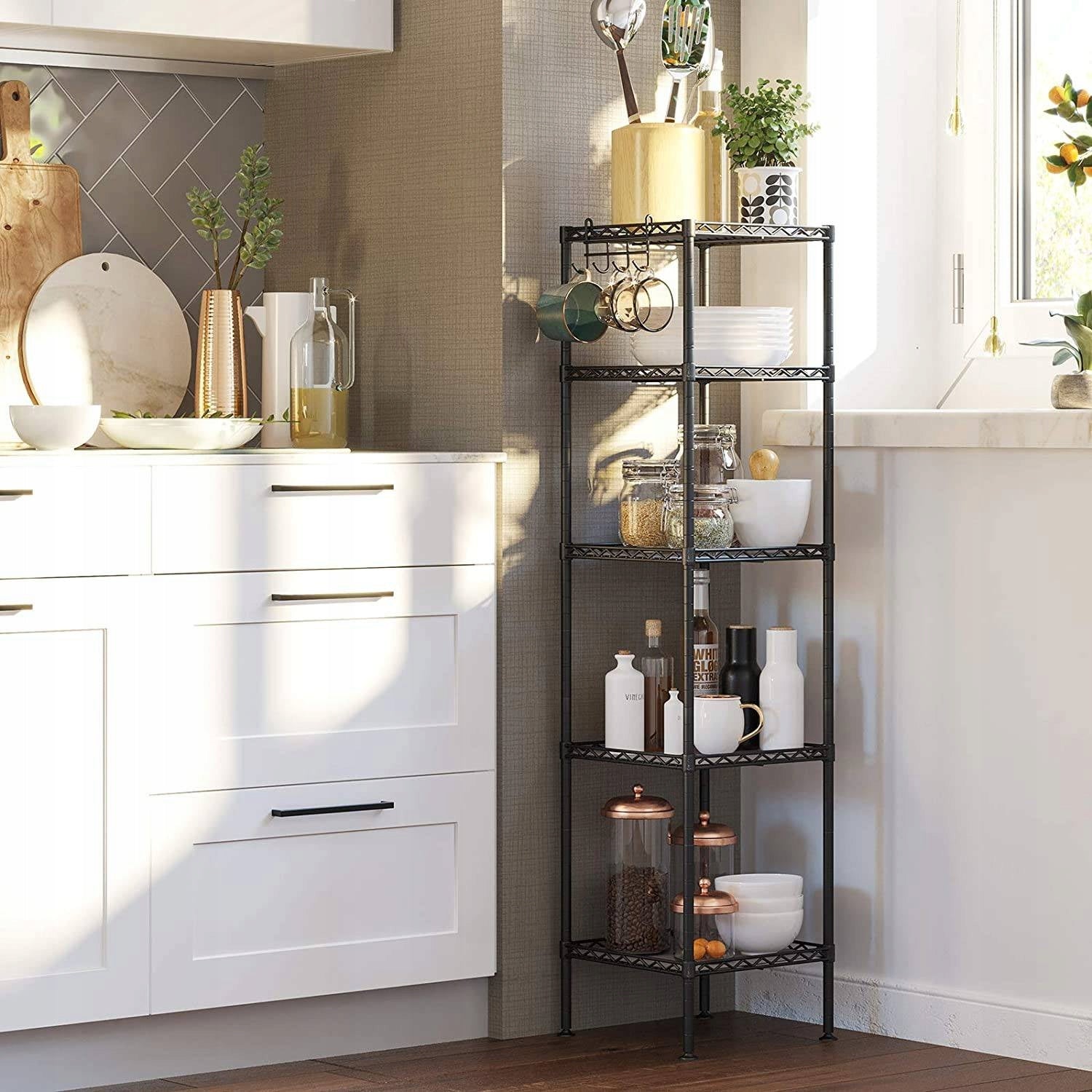 Modern shelf bathroom rack black 123,5cm Packaging status original