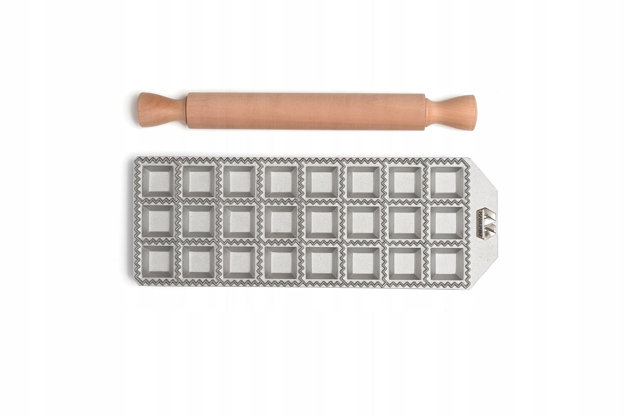 Mold for Ravioli in Squares 35 mm x 24 pcs + Roller, Marcato Classic Line