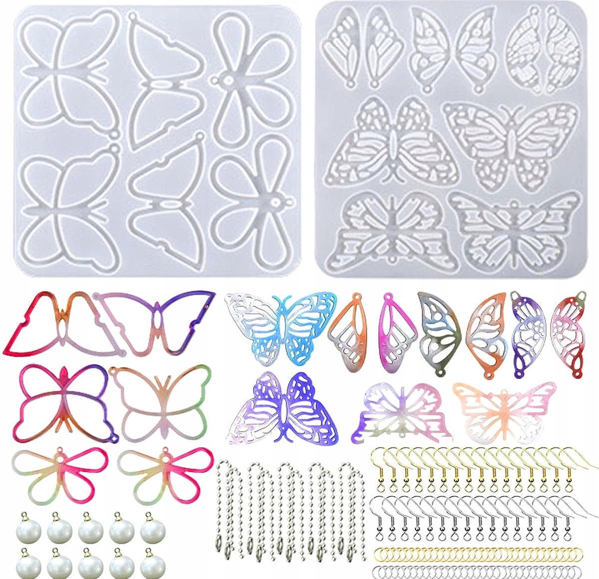 Molds 2 Pieces for Casting Jewelry Pendants Resin Earrings Creation