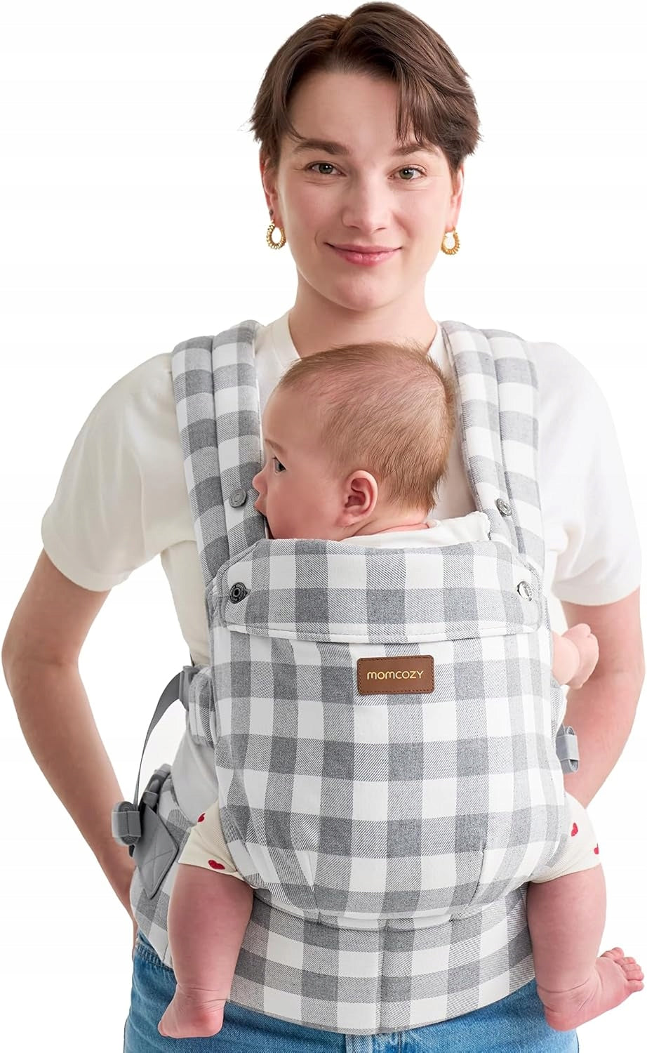 Momcozy Baby Carrier Ergonomic Cotton Lightweight 3-20kg in Grilles