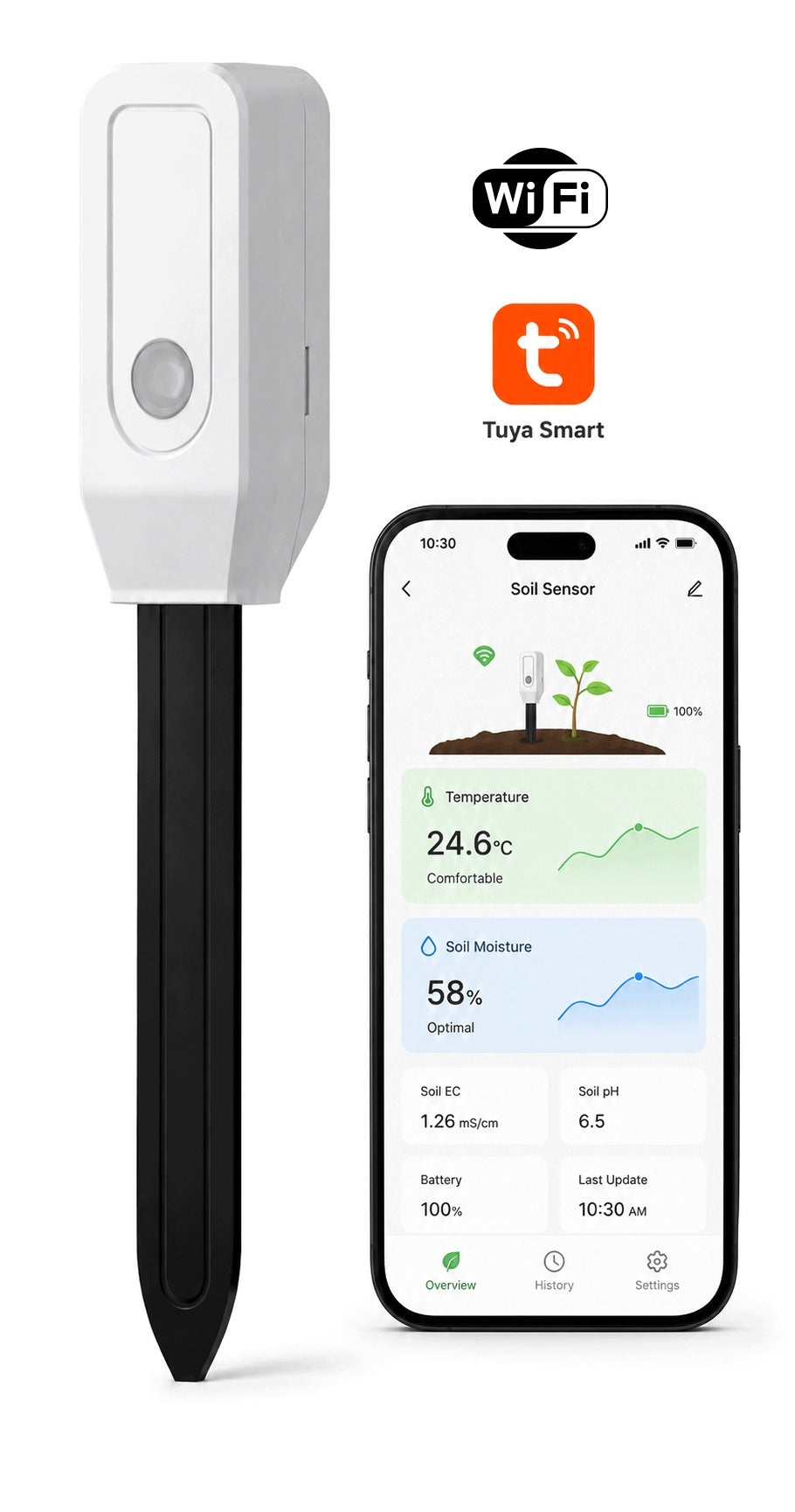 Monitor Sensor Temperature and Humidity Soil Earth Sensor TUYA WIFI
