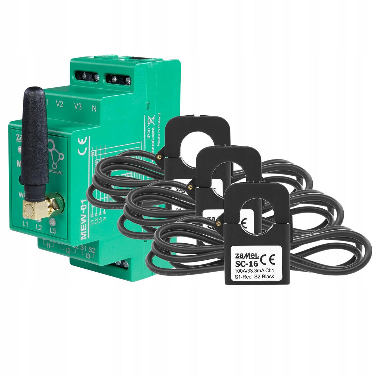 Monitor electricity meter two-way Wi-Fi 3F+N MEW-01 Zamel Manufacturer code MEW-01