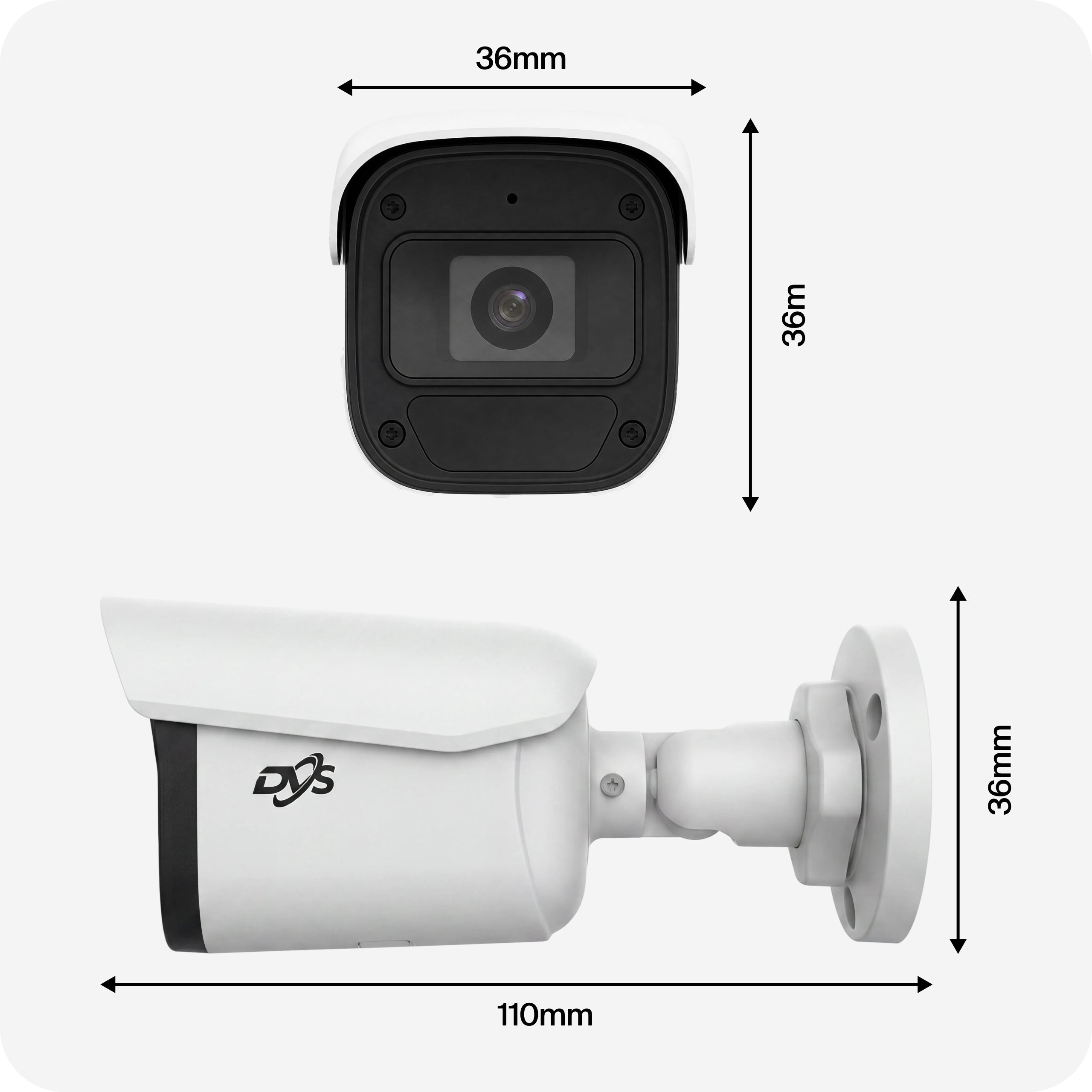 Monitoring kit 2 IP PoE cameras 5Mpx tube for home and apartment AI DVS Packaging status original