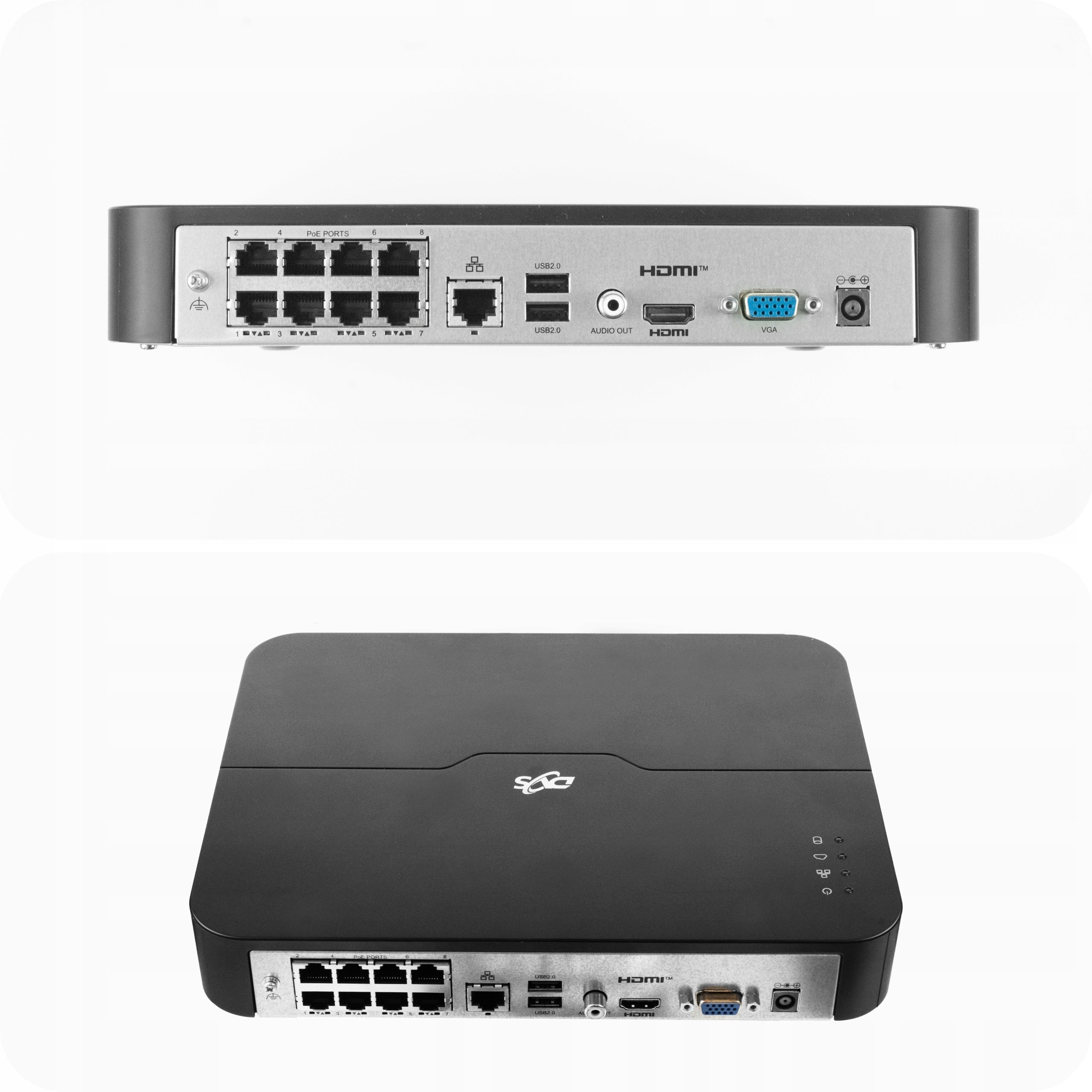 Monitoring kit 6 dome cameras black IP PoE 5Mpx drive 1TB company Manufacturer code DVS-NVR0801-U8-PoE+6xDVS-MP5028UDS-IP+1TB DVS