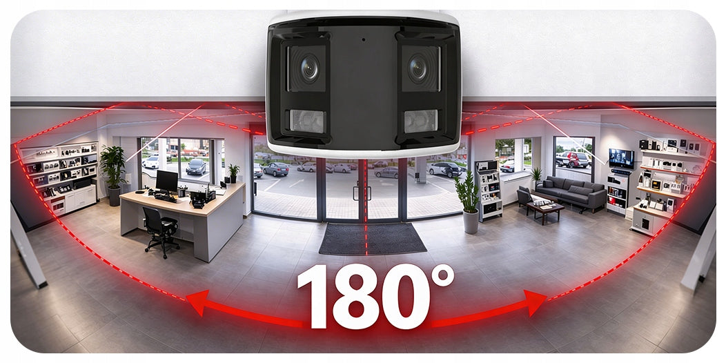 Monitoring set of 8 horn panoramic cameras 180° 5Mpx HIKVISION 1TB Manufacturer code iDS-7208HUHI-M1/T+8xDS-2CE12KF3TP-DLS+1TB