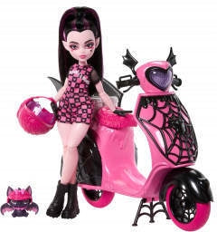 Monster High Vampire Scooter Doll Draculaur Name Monster High. JDR61 Wampirystyczny skuter + Draculaura