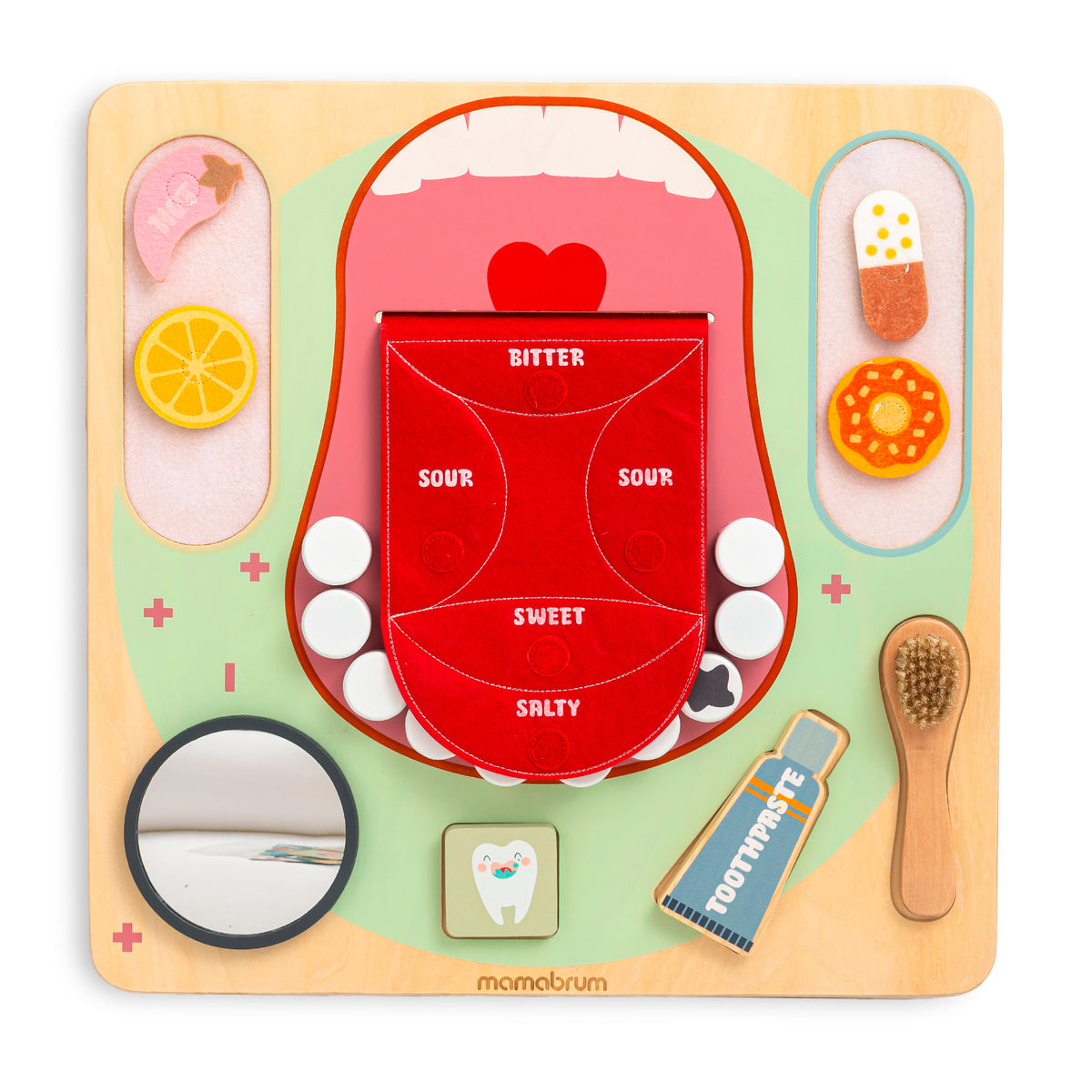 Montessori Educational Board Small Dentist – Wooden, with Accessories Packaging status original