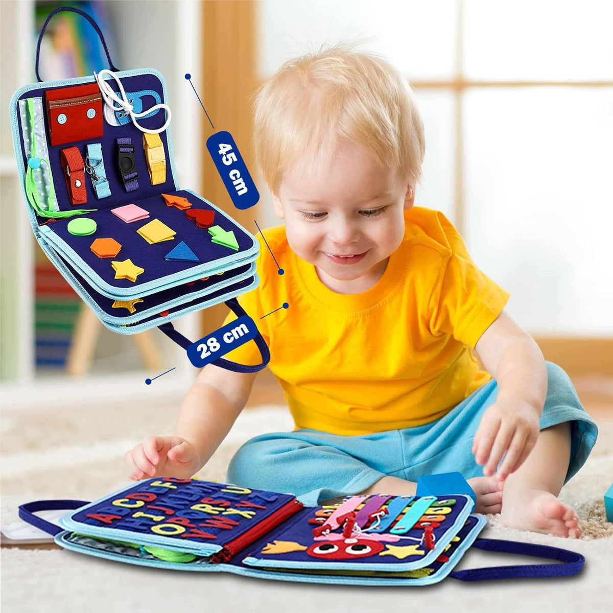 Montessori Manipulation Board Children Educational Sensory Safe Packaging status original